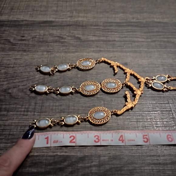 Vintage Gold Tone Statement Necklace - Picture 7 of 12